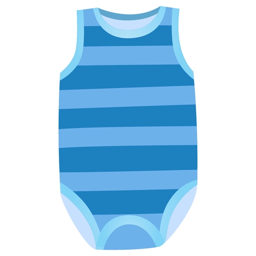 Baby Shower Blue Striped Baby Onesie Sticker